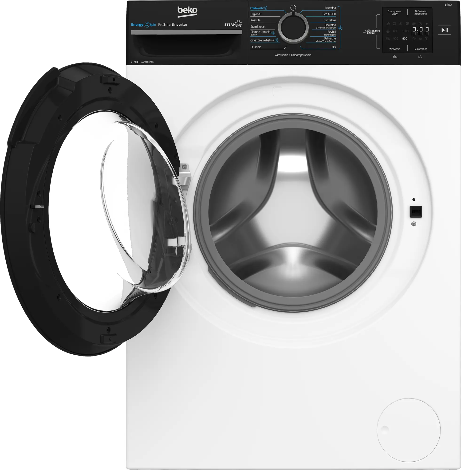 Pralka Beko b300 BM3WFSU37015WBPB EnergySpin Slim 7kg 1000obr/min