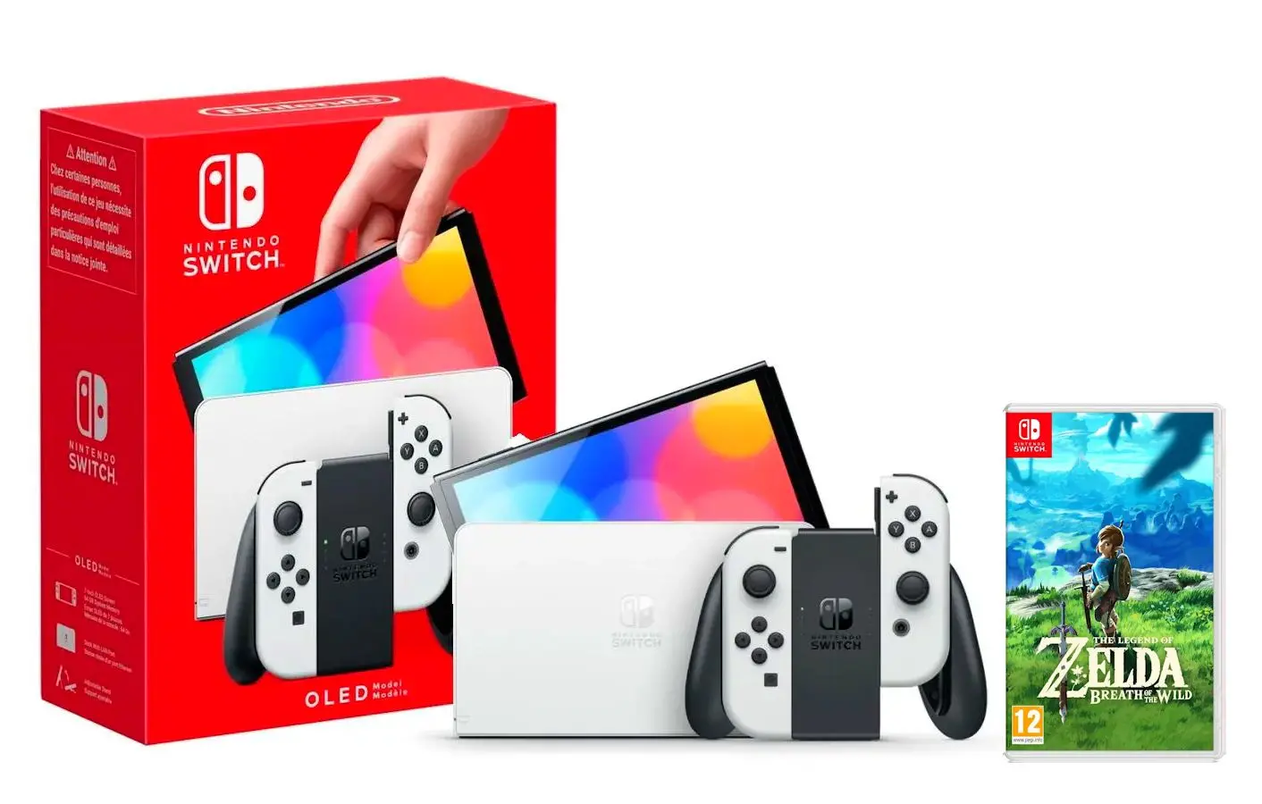 Konsola Nintendo Switch OLED Biały + The Legend of Zelda: Breath of the Wild