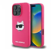 Karl Lagerfeld hardcase Silicone Choupette Head Print MagSafe iPhone 16 Pro Max Fuksja