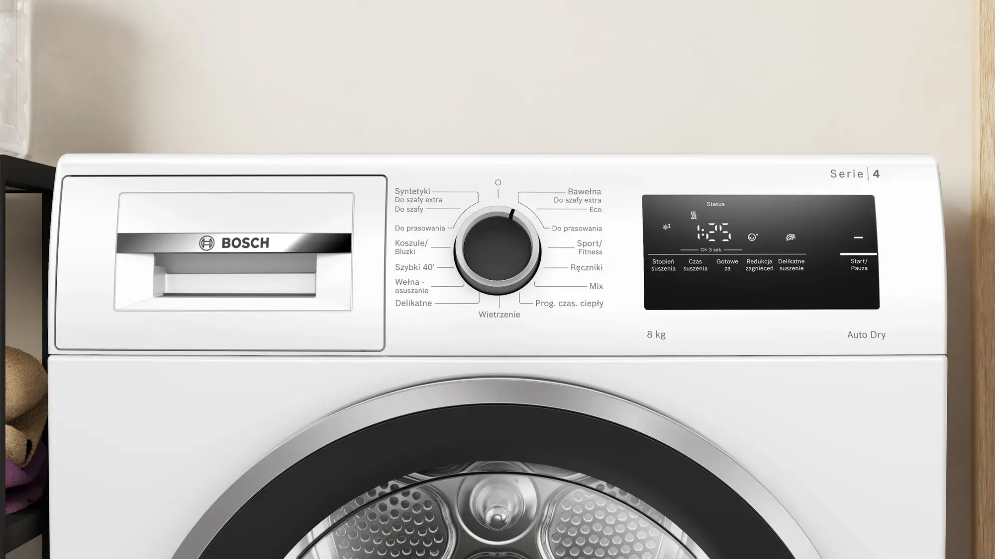 Suszarka Bosch Serie 4 WTH8669EPL 61,3cm 8kg