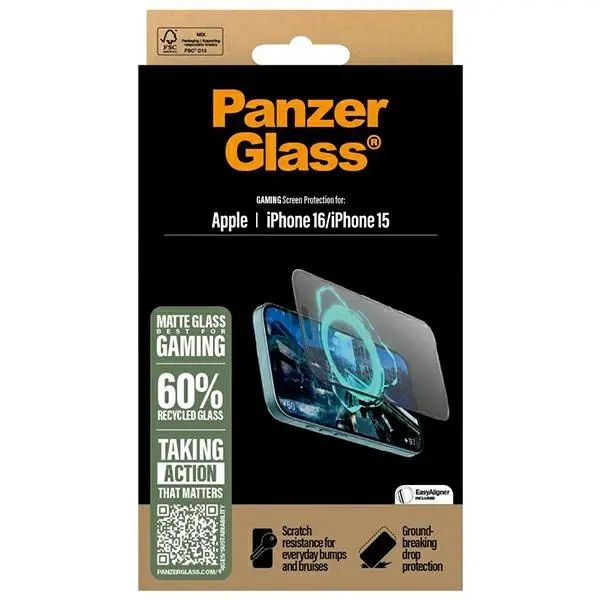 Szkło hartowane PanzerGlass Gaming Screen Protector do iPhone 16