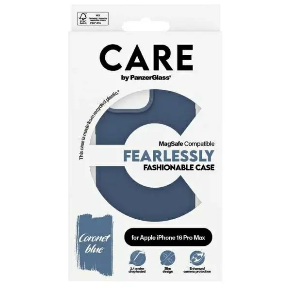 Etui PanzerGlass Fearlessly Fashionable do iPhone 16 Pro Max Niebieski