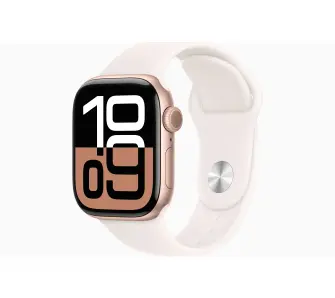 Smartwatch Apple Watch Series 10 GPS + Cellular 42mm aluminium różowe złoto pasek sportowy w kolorze łagodnego różu S/M