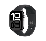 Apple Watch Series 10 GPS AI + Cellular AI 42mm aluminium onyks pasek sportowy czarny S/M