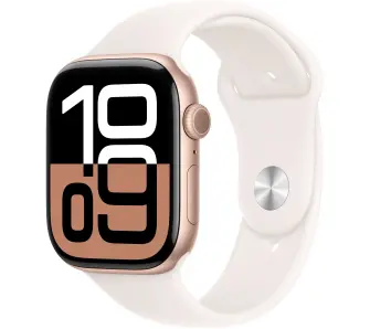 Apple Watch Series 10 GPS + Cellular 46mm aluminium różowe złoto pasek sportowy w kolorze łagodnego różu M/L