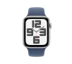 Smartwatch Apple Watch SE 2gen GPS koperta 44mm z aluminium Srebrny pasek sportowy Denim M/L