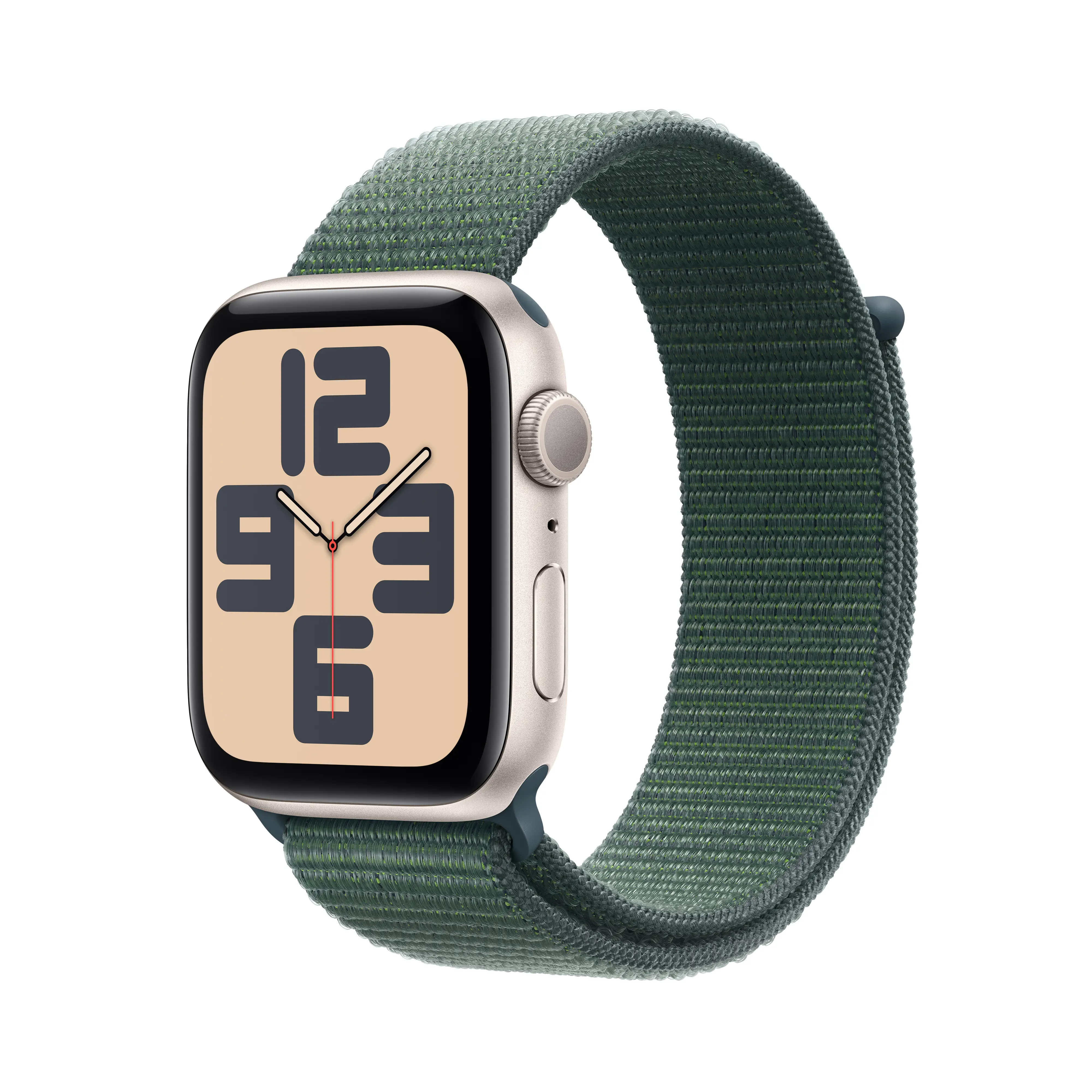 Apple Watch SE 2gen GPS koperta 44mm z aluminium Księżycowa poświata opaska sportowa Górskie jezioro