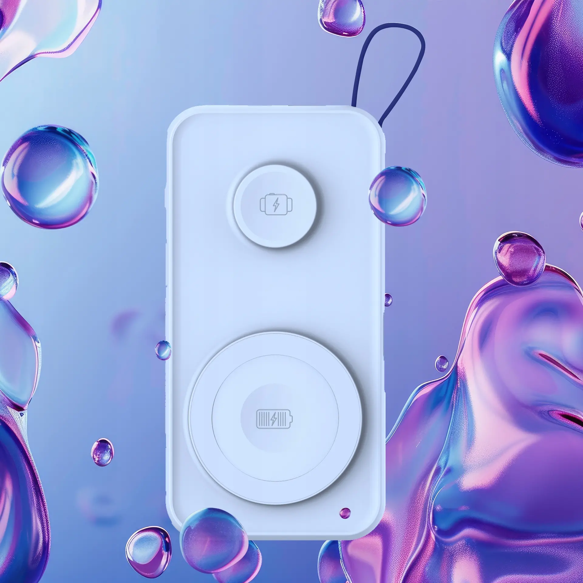 Powerbank 3mk PasteUP 10000mAh 22,5W MagSafe Qi Niebieski