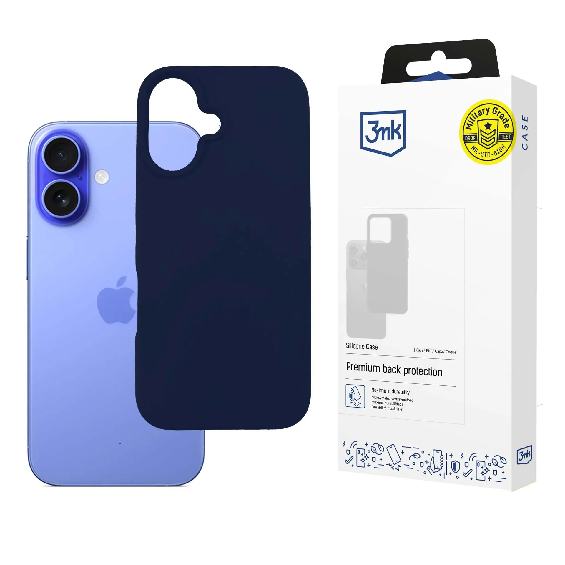 Etui 3mk Silicone Case do iPhone 16 Plus Czarny