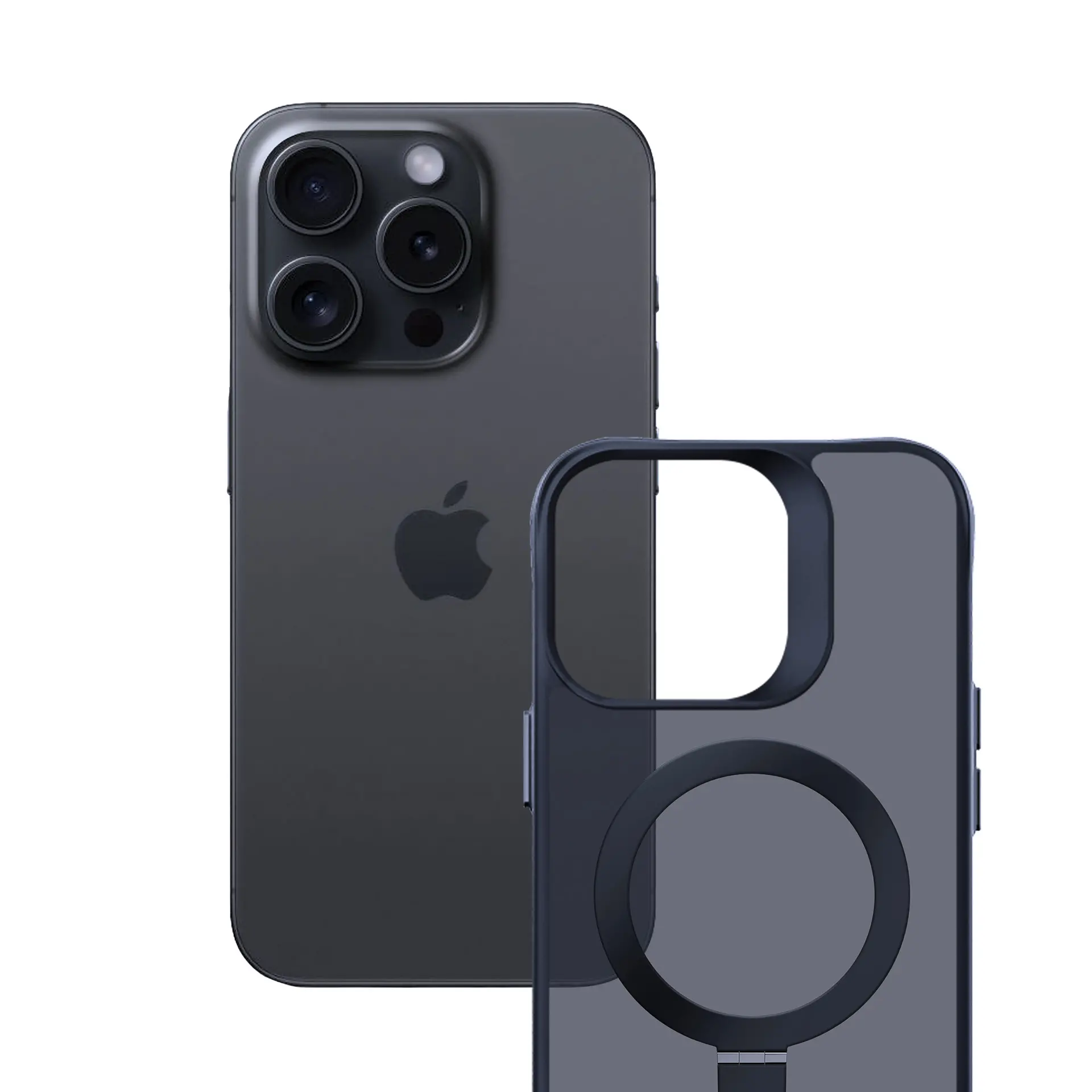 Etui 3mk Smoke Case Mag&Stand do iPhone 15 Pro Max Czarny