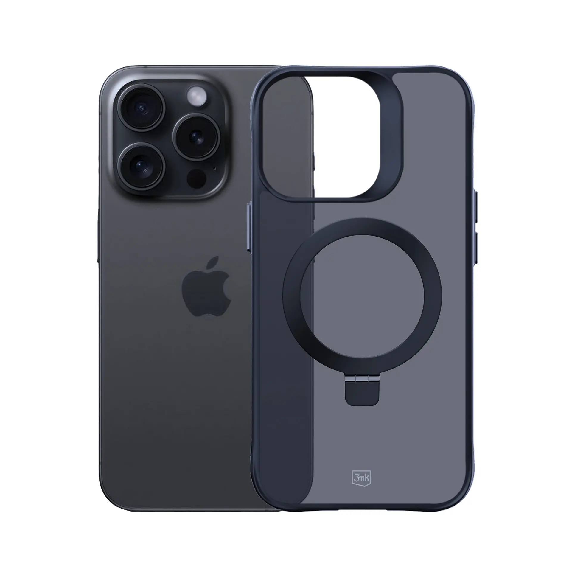Etui 3mk Smoke Case Mag&Stand do iPhone 15 Pro Max Czarny