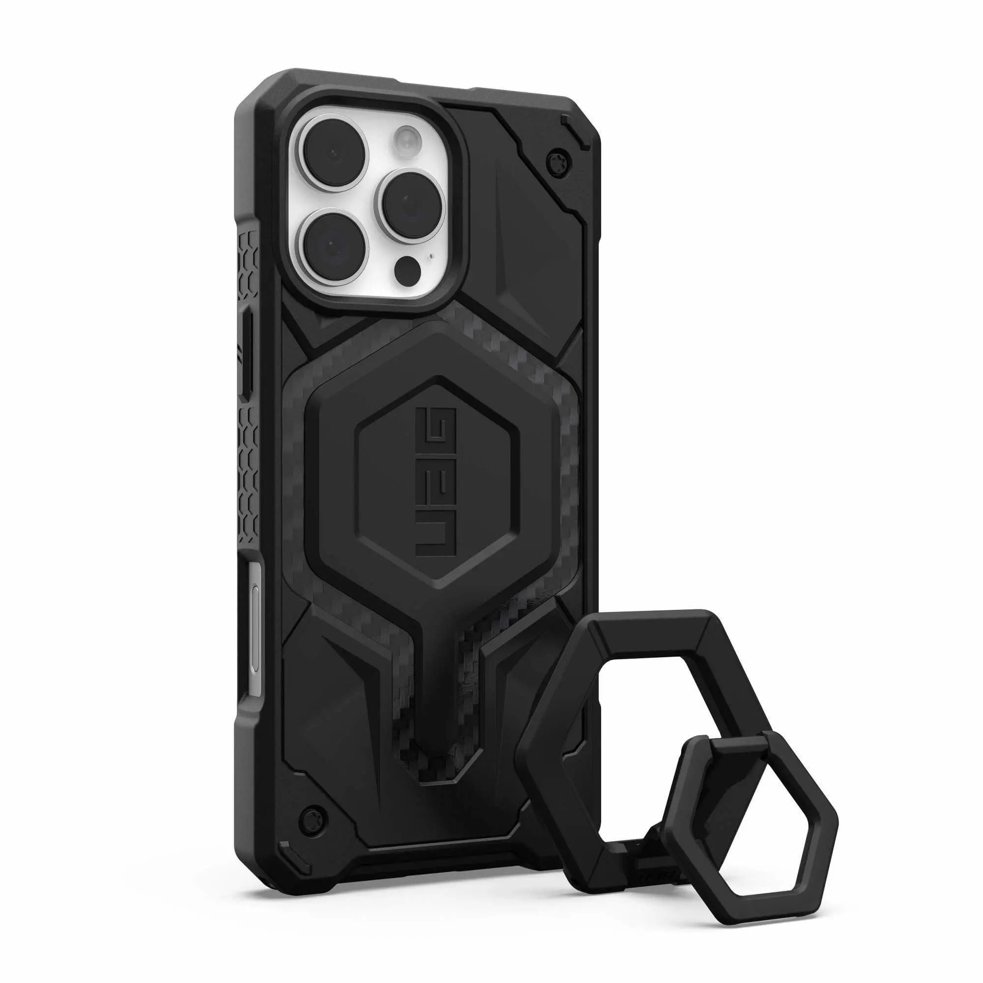 Etui UAG Bundle Monarch Pro Case MagSafe Magnetic Ring do iPhone 16 Pro Max Carbon Fiber