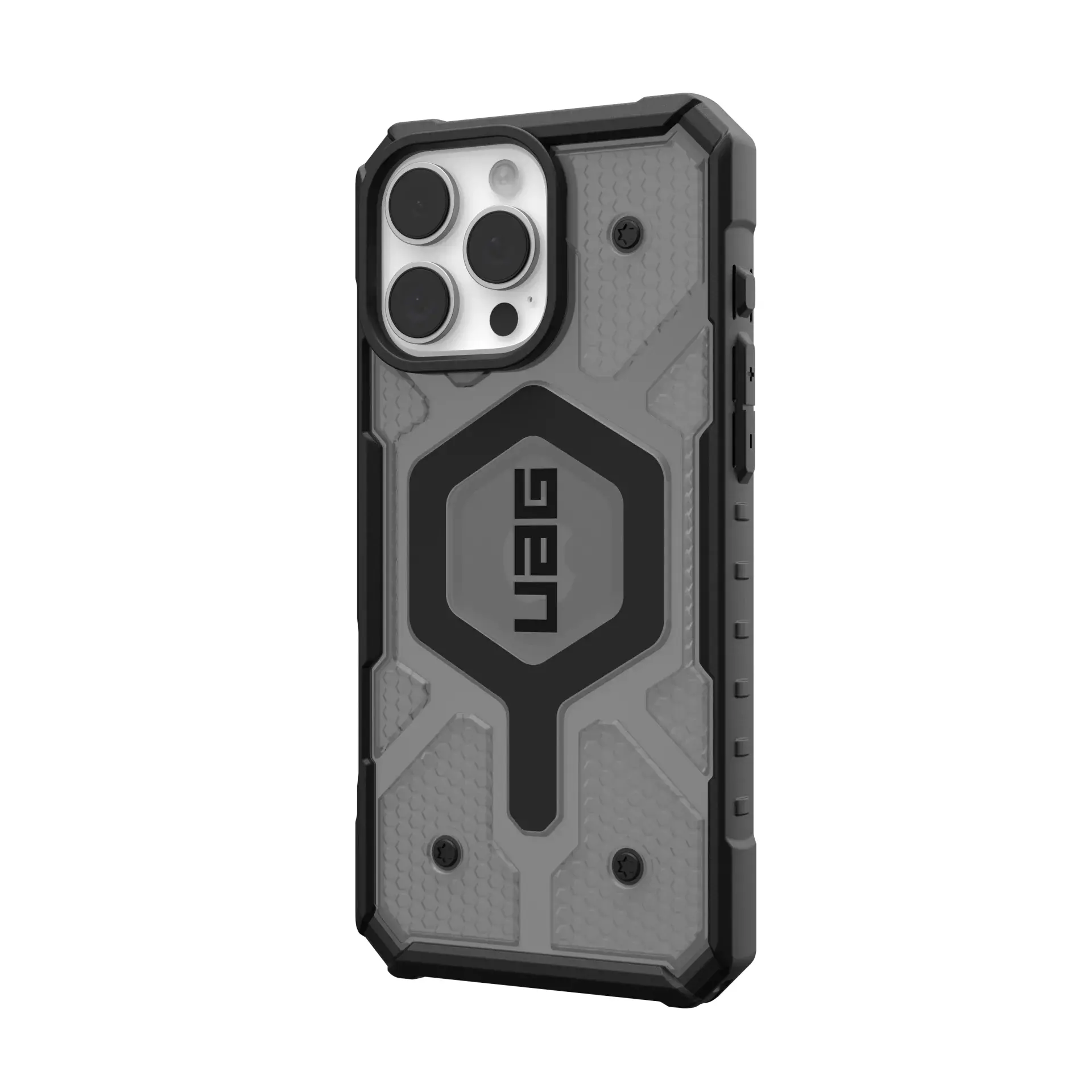 Etui UAG Bundle Pathfinder Clear Case Magsafe agnetic Ring with Stand & Grip do iPhone 16 Pro Max Ash