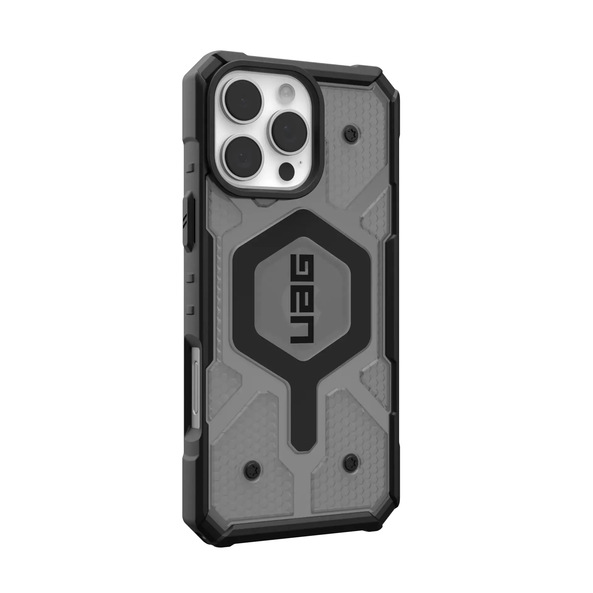 Etui UAG Bundle Pathfinder Clear Case Magsafe agnetic Ring with Stand & Grip do iPhone 16 Pro Max Ash