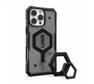 UAG Bundle Pathfinder Clear Case Magsafe agnetic Ring with Stand & Grip do iPhone 16 Pro Max Ash