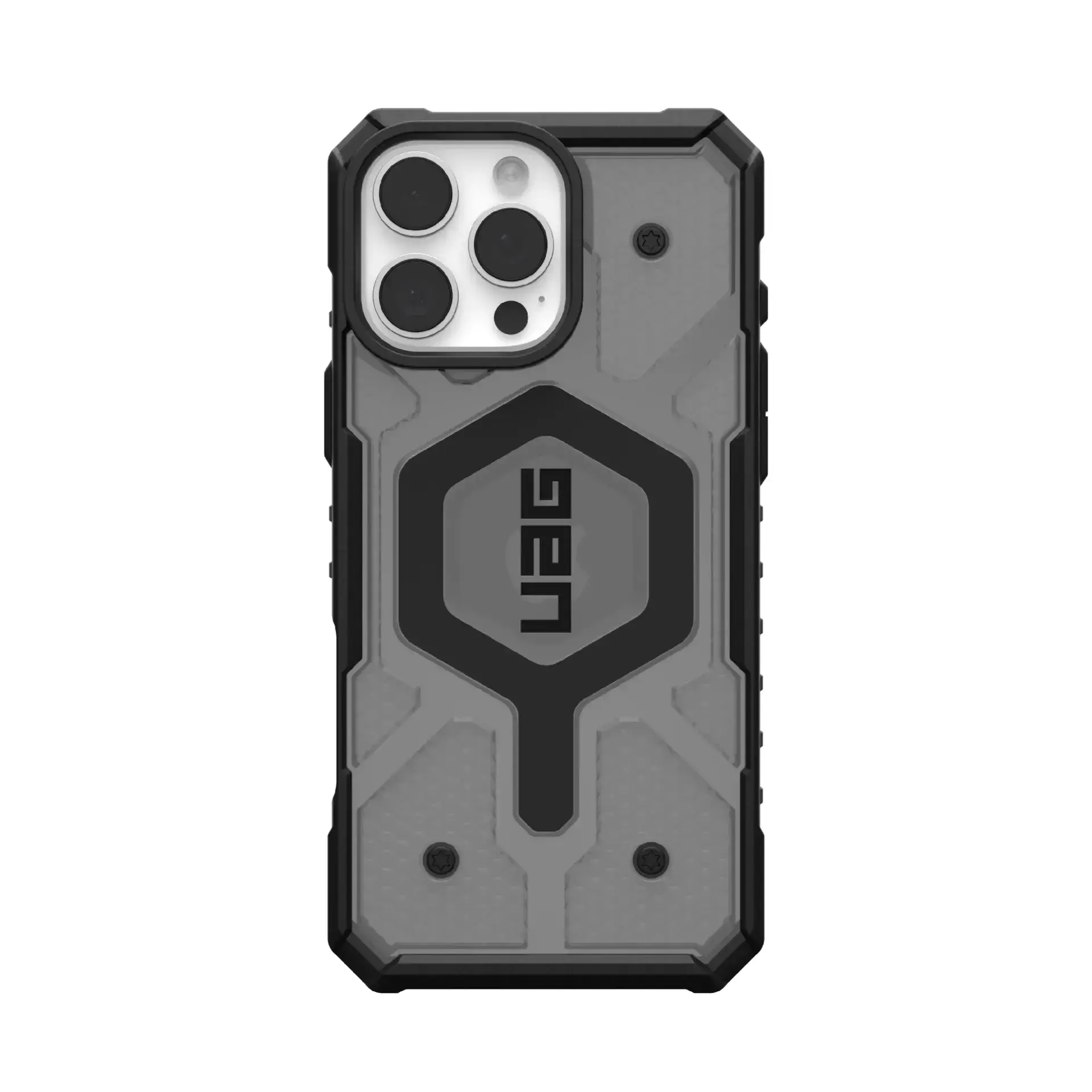 Etui UAG Bundle Pathfinder Clear Case Magsafe agnetic Ring with Stand & Grip do iPhone 16 Pro Max Ash