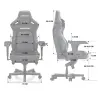 Fotel Anda Seat Kaiser 4 XL Gamingowy do 200kg Skóra Eco Pomarańczowy