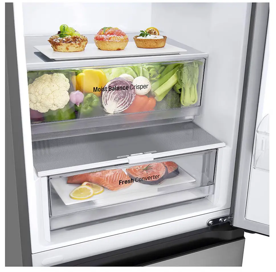 Lodówka LG GBF3202DPY Pełny No Frost 203cm Dystrybutor wody Komora świeżości Srebrny