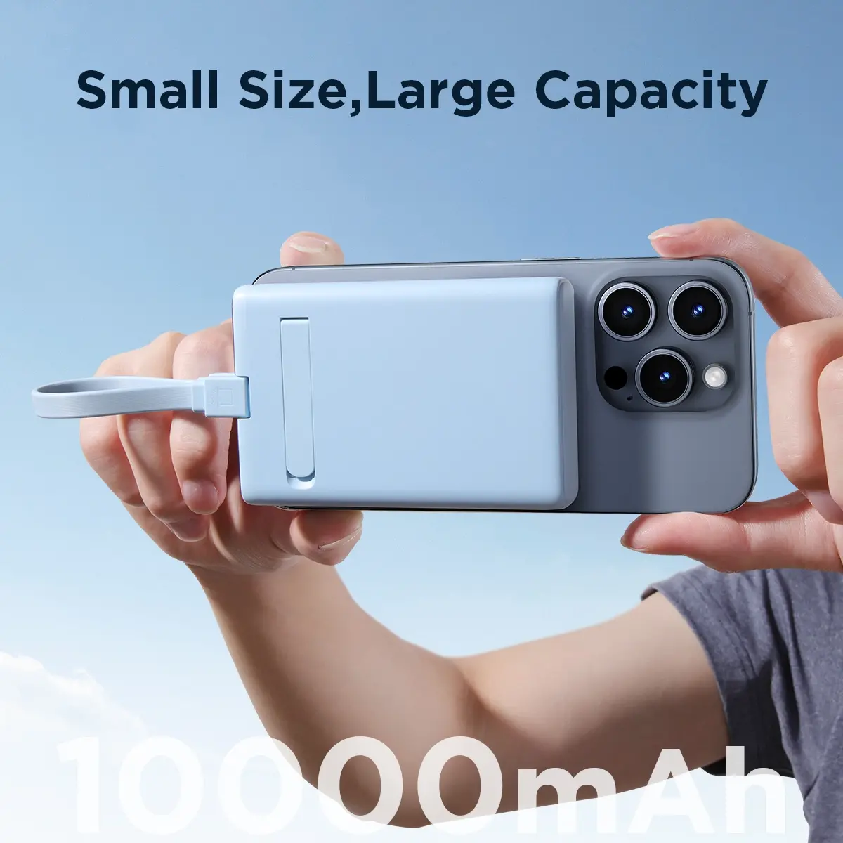 Powerbank Joyroom JR-PBM01 10000mAh 20W Magnetyczny z podstawką Niebieski