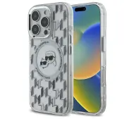 Karl Lagerfeld IML Monogram Karl&Choupette Head MagSafe do iPhone 16 Pro Przezroczysty