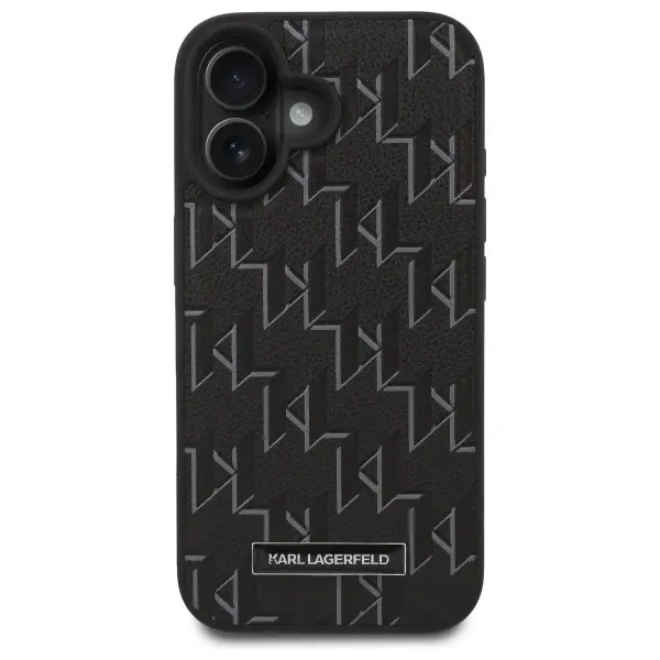 Etui Karl Lagerfeld Hot Stamp MagSafe do iPhone 16 Czarny