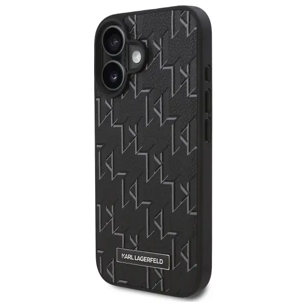 Etui Karl Lagerfeld Hot Stamp MagSafe do iPhone 16 Czarny