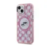 Etui Karl Lagerfeld IML Monogram Karl&Choupette Head MagSafe do iPhone 15 Różowy