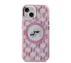 Etui Karl Lagerfeld IML Monogram Karl&Choupette Head MagSafe do iPhone 15 Różowy