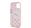 Etui Karl Lagerfeld IML Monogram Karl&Choupette Head MagSafe do iPhone 15 Różowy