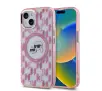 Etui Karl Lagerfeld IML Monogram Karl&Choupette Head MagSafe do iPhone 15 Różowy