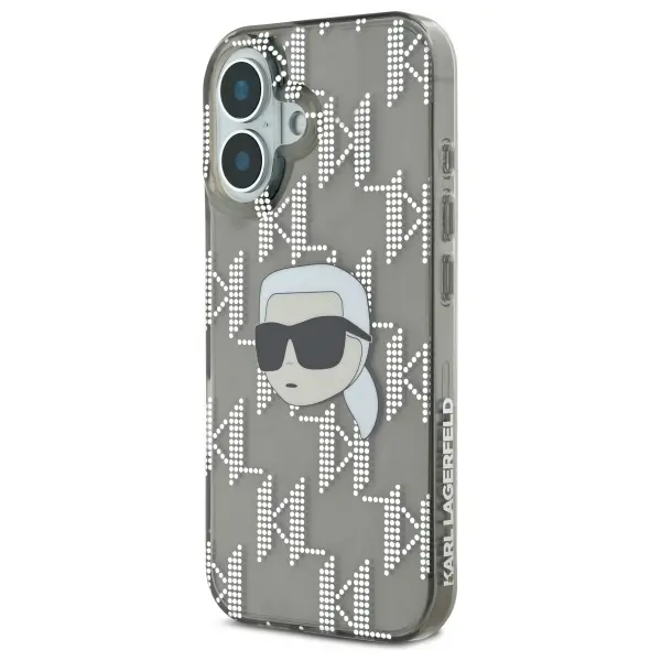 Etui Karl Lagerfeld IML Karl Head Electroplated do iPhone 16 Czarny