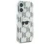 Etui Karl Lagerfeld IML Karl Head Electroplated do iPhone 16 Przezroczysty