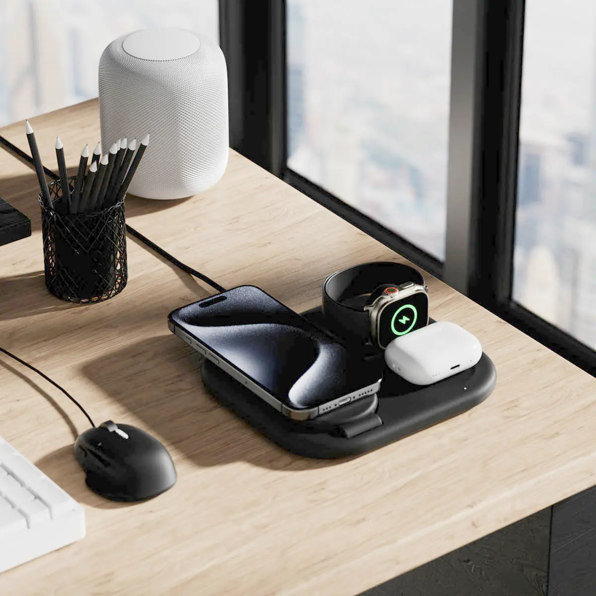 Ładowarka indukcyjna Belkin BoostCharge 3w1 Qi2 15W Czarny