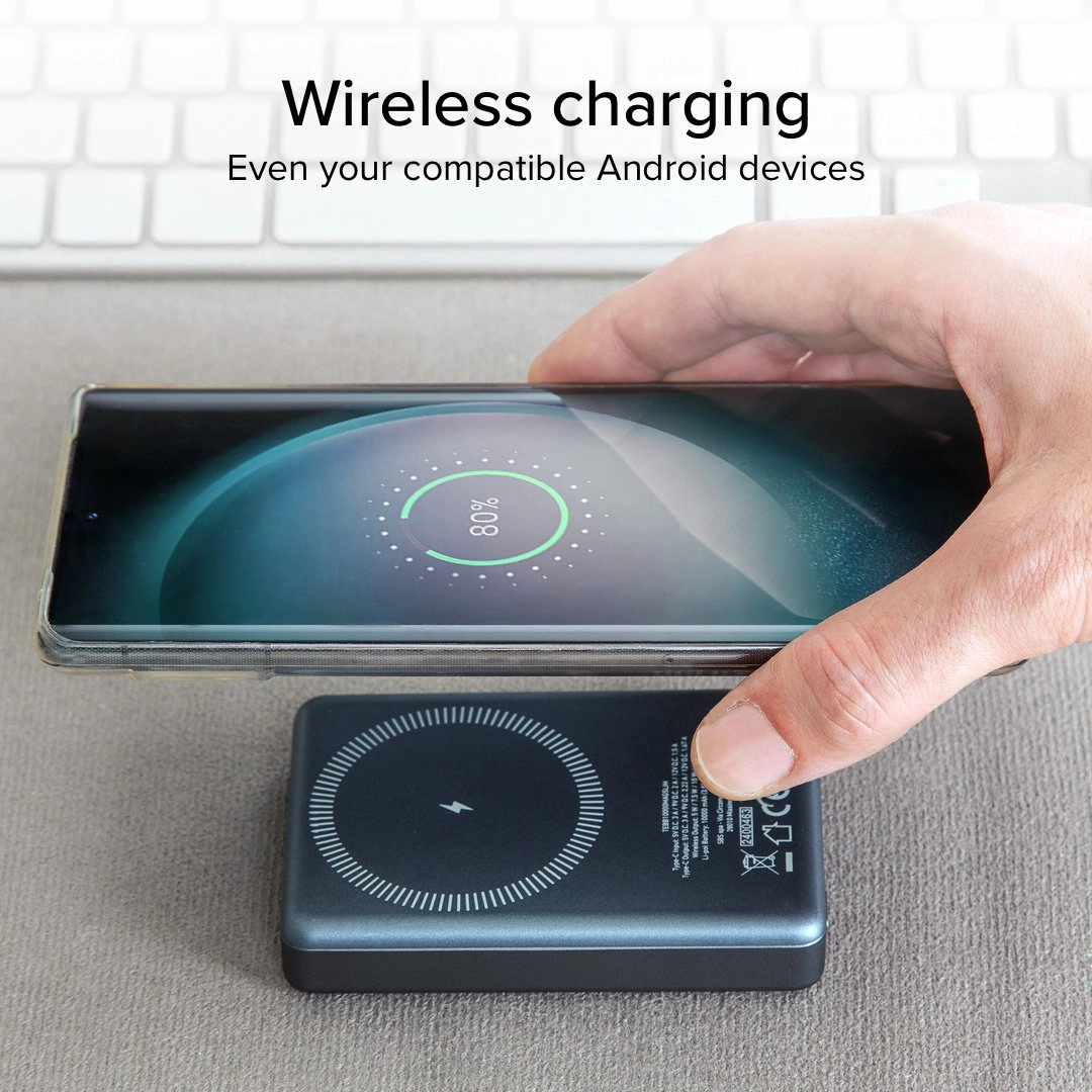 Powerbank SBS TEBB10000MAGSLIM SlimMag 10000mAh PD 20W Szary