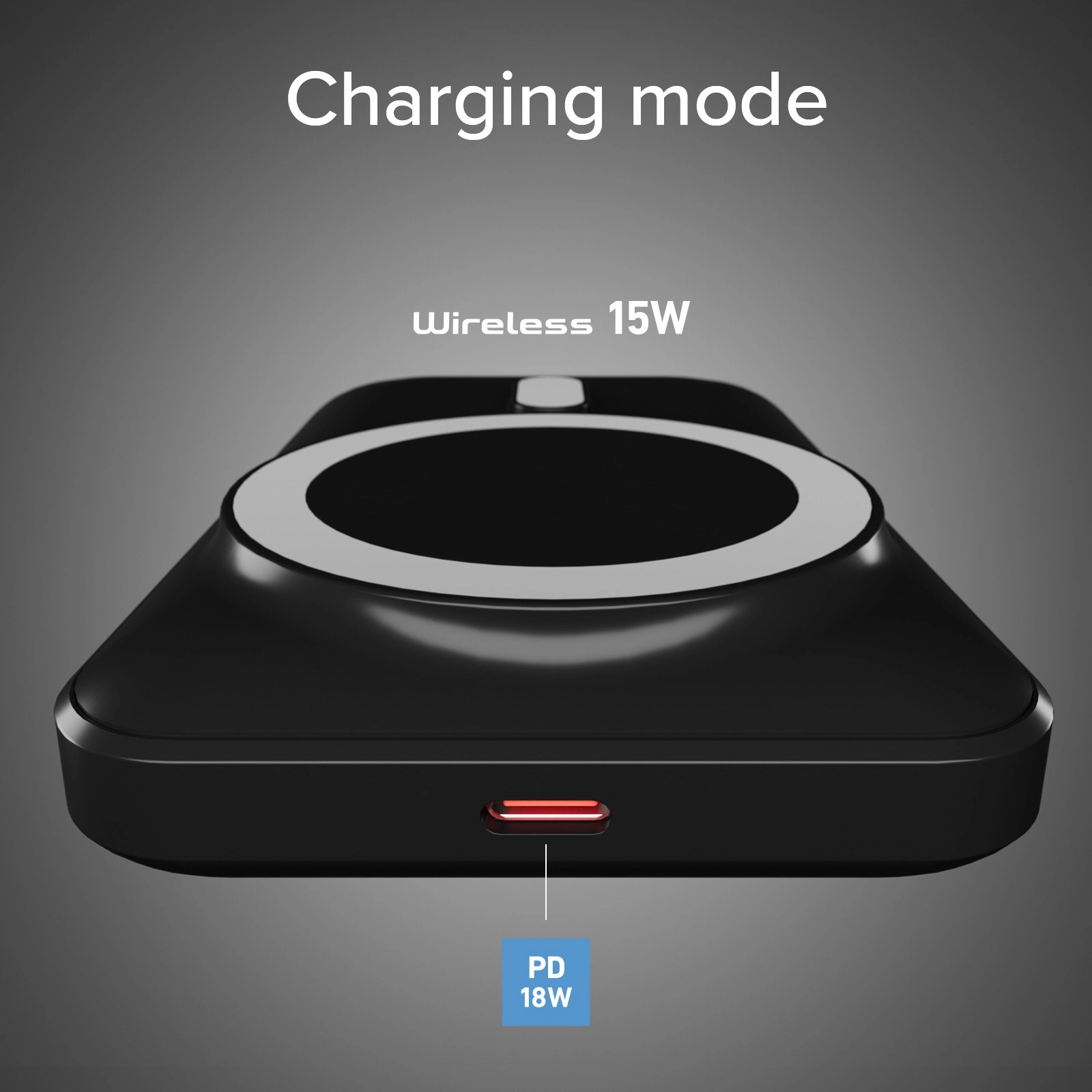 Powerbank SBS TTBB10000FANMAG Frezee Mag 10000mAh PD18W Czarny