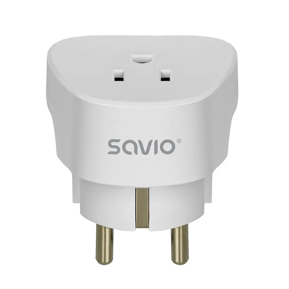 Adapter podróżny Savio AP-01 gniazdo US – wtyk EU