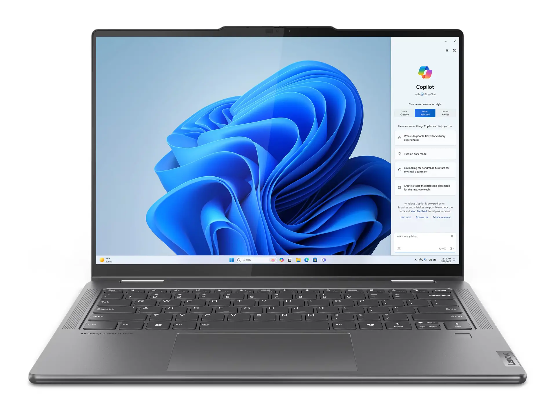 Laptop 2w1 Lenovo Yoga 7 14AHP9 OLED 14" R5 8640HS 16GB RAM 1TB Dysk SSD Win11 Szary