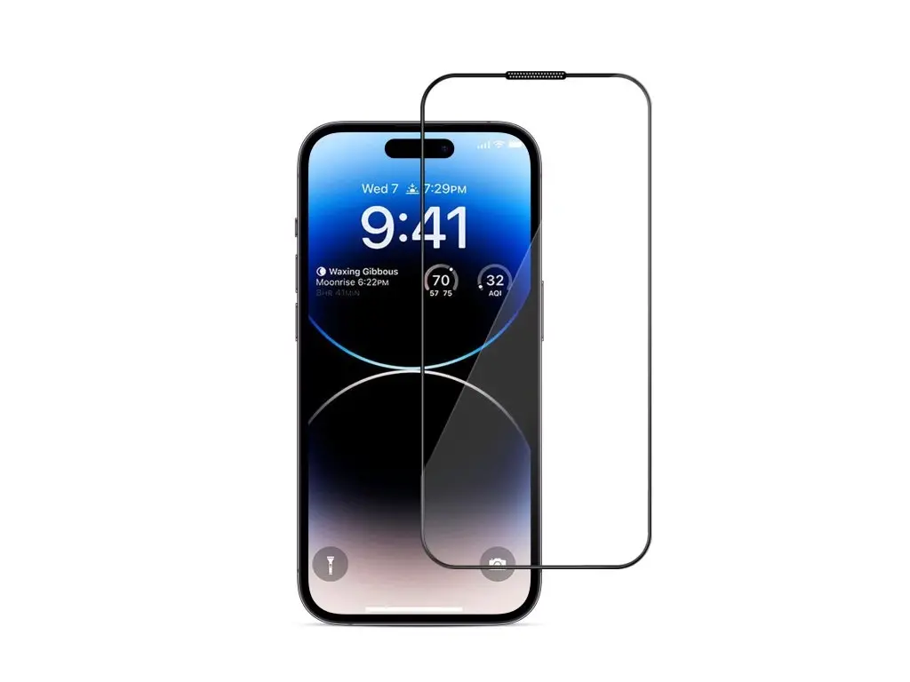 Szkło hartowane Winner WG 4D Full Glue do iPhone 15 Pro Max Czarny