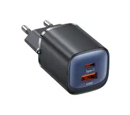 USAMS 30W GaN USB-C/USB-A Fast Charging HC Series Ffioletowy