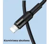 Kabel USAMS 3w1 2A lightning/microUSB/USB-C 1,5m Czarny