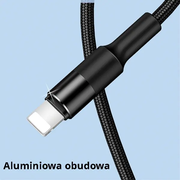 Kabel USAMS 3w1 2A lightning/microUSB/USB-C 1,5m Czarny