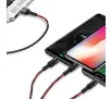Kabel USAMS 3w1 2A lightning/microUSB/USB-C 1,5m Czarny