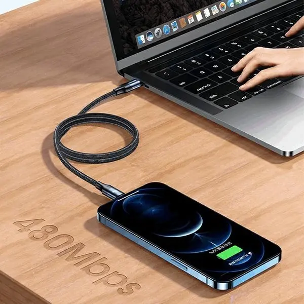 Kabel USAMS USB-C do USB-C 100W PD Fast Charge 3m Czarny
