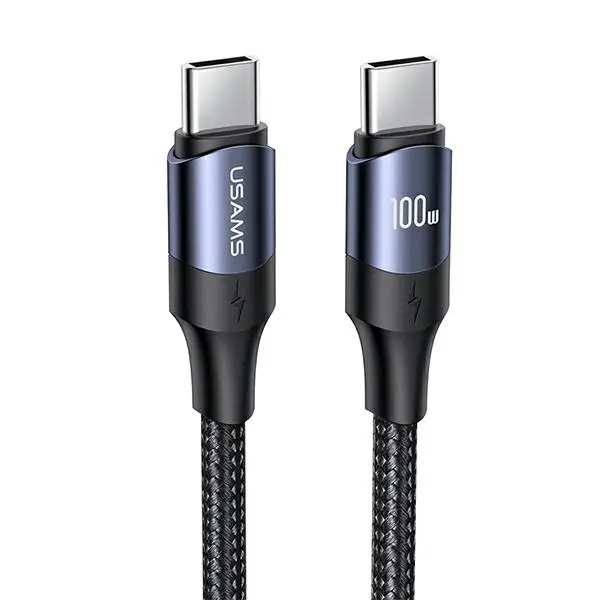 Kabel USAMS USB-C do USB-C 100W PD Fast Charge 3m Czarny
