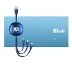 Kabel USAMS 3w1 USB do lightning/microUSB/USB-C 1m Niebieski