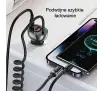 Ładowarka samochodowa USAMS 1xUSB+1xUSB-C 60W + kabel Ligtning 30W PD+QC Fast Charge Czarny