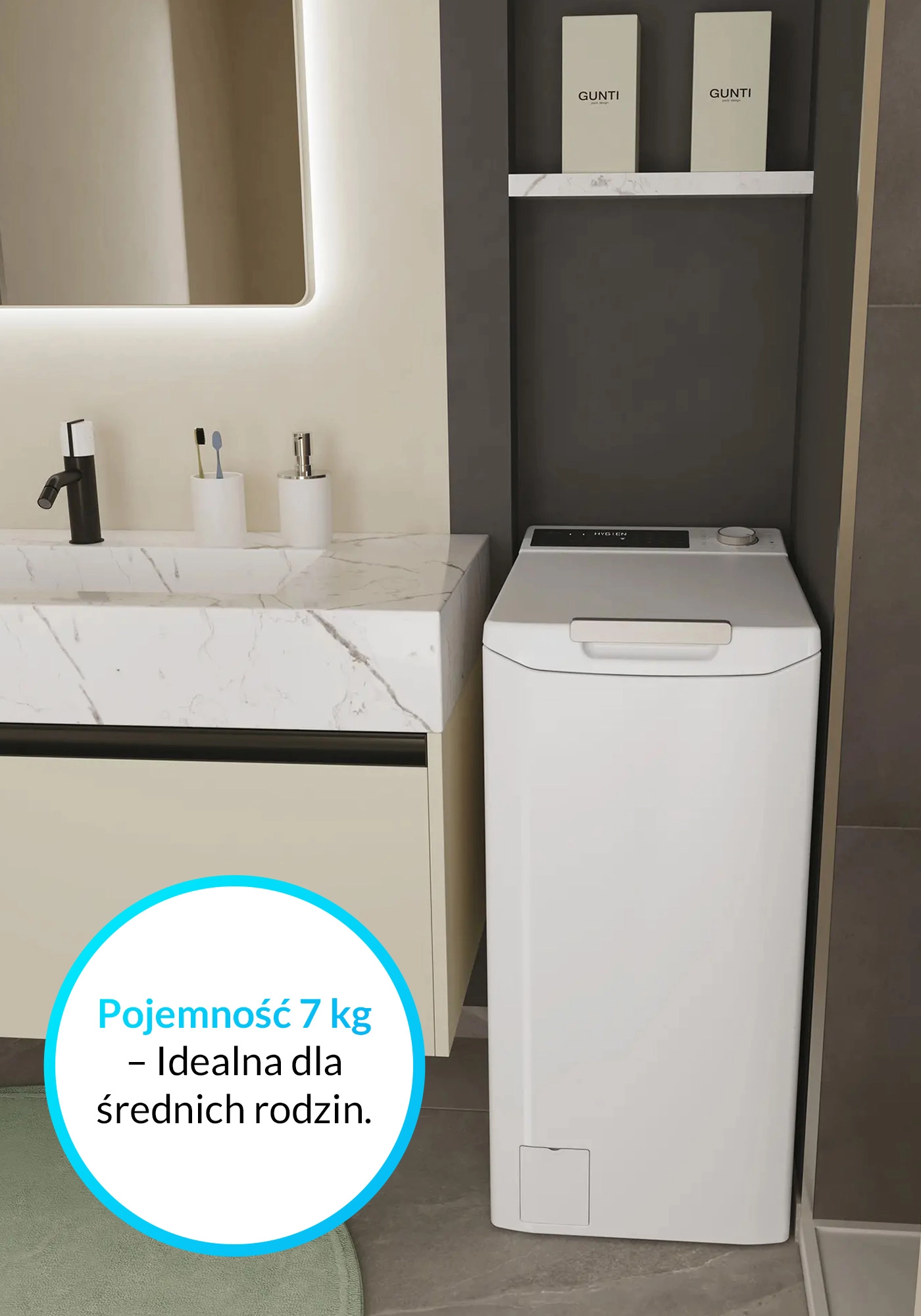 Pralka Candy ProWash 500 TCAS274TM4-S 7kg 1200obr/min Zdalne sterowanie