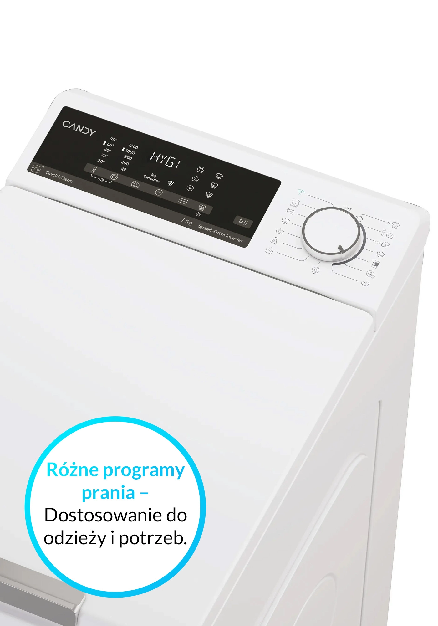 Pralka Candy ProWash 500 TCAS274TM4-S 7kg 1200obr/min Zdalne sterowanie