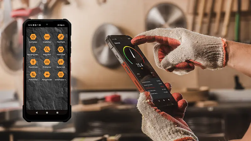 Smartfon myPhone Hammer Construction 2 THERMAL 5G 8/256GB 6,58" 120Hz 108Mpix Czarno-pomarańczowy