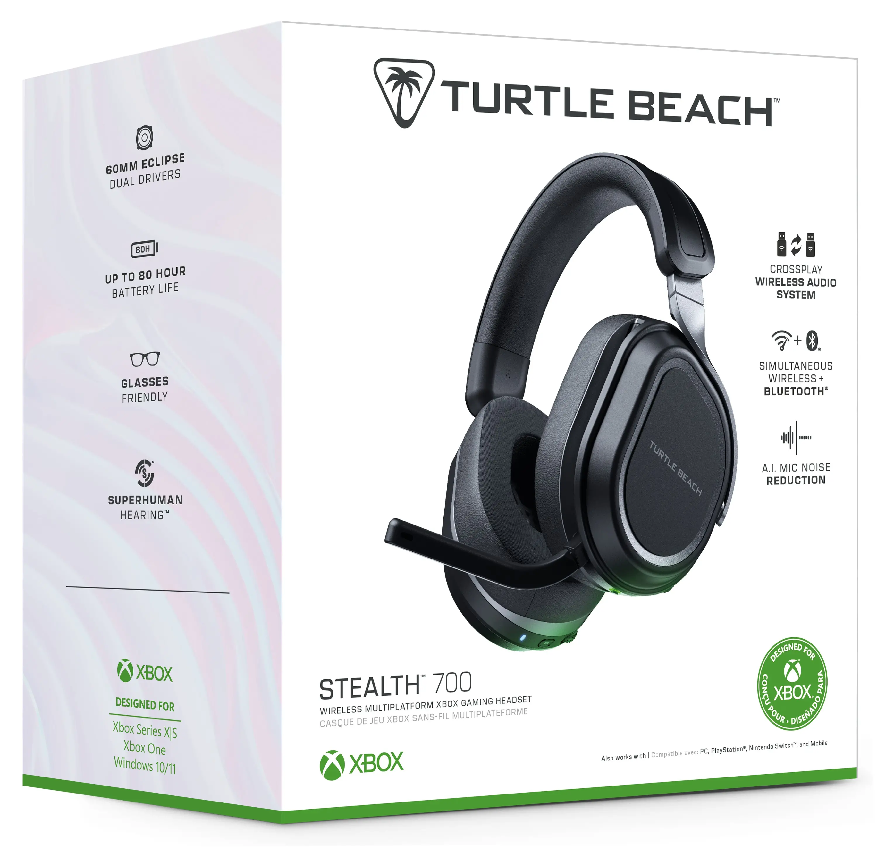 Słuchawki bezprzewodowe z mikrofonem Turtle Beach Stealth 700 Gen 3 Xbox Nauszne Czarny